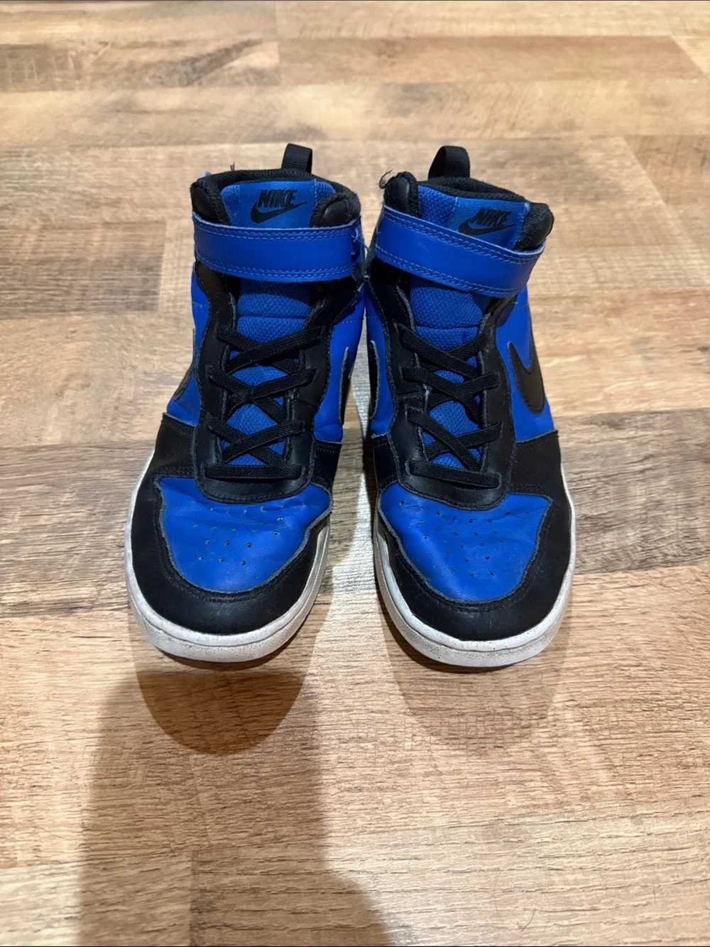 Nike Kids High-Top Sneakers in Blue and Black - Size 2.5